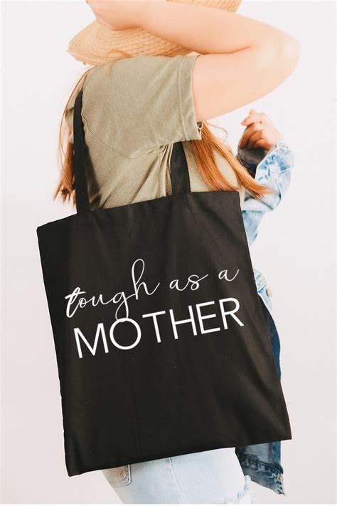Tough Mother Tote Bag Canvas Tote Bag Mom Tote Bag Etsy