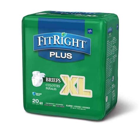 Fitright Plus Adult Diapers Unisex Disposable Incontinence Briefs