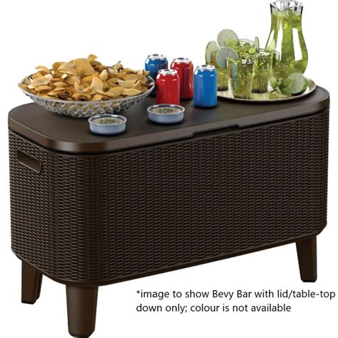 Keter Bevy Bar Table And Cooler Combo Graphite Outdoor Living