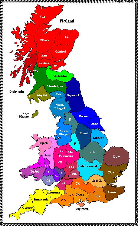 Map Of Dark Age Britain