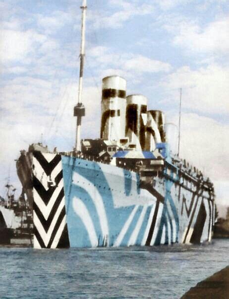 Til In Wwi Many British Naval Ships Were Painted With Dazzle Camo A