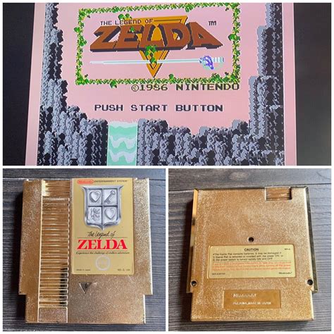 The Legend Of Zelda Gold Edition Nintendo Nes 1987 Cartridge Only