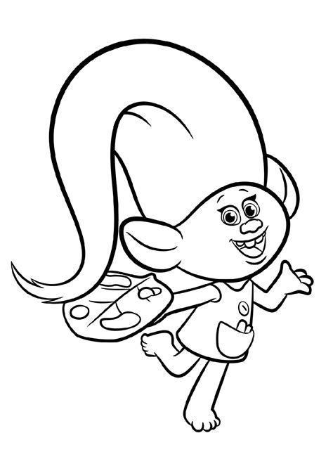 Grandma rosiepuff, the oldest troll. Trolls Coloring Pages for Kids | 101 Coloring