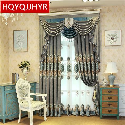 Classic Custom Finished High Quality European Villa Window Curtains For
