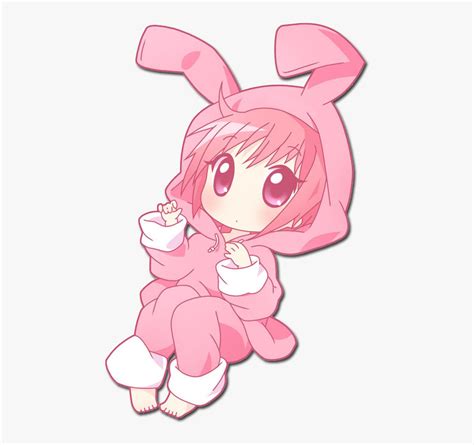Anime Smile  Photo Baby Anime Bunny Girl Hd Png Download Kindpng