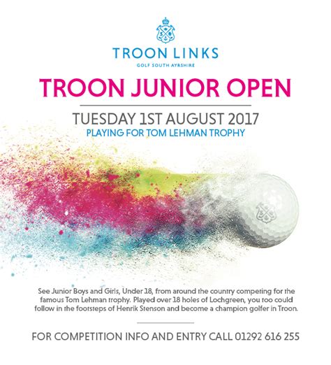 Troon Junior Open 2017 Golf South Ayrshire