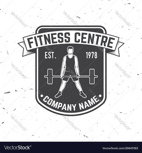 Fitness Centre Badge For Fitness Centers Vector Image
