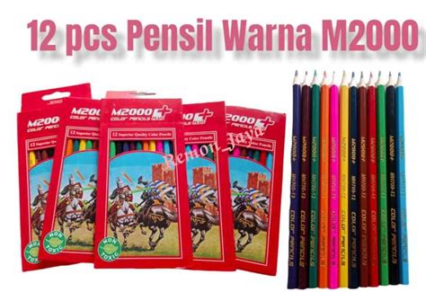 Pensil Warna M2000 Isi 12 Warna Ukuran Panjang Lazada Indonesia