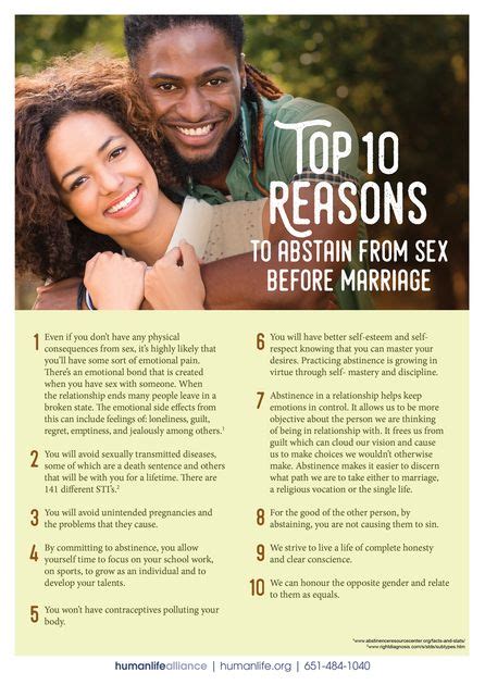 top 10 abstinence uk fact sheet — human life alliance