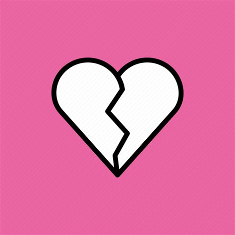 Break Breakup Heart Love Romance Up Valentines Icon Download On
