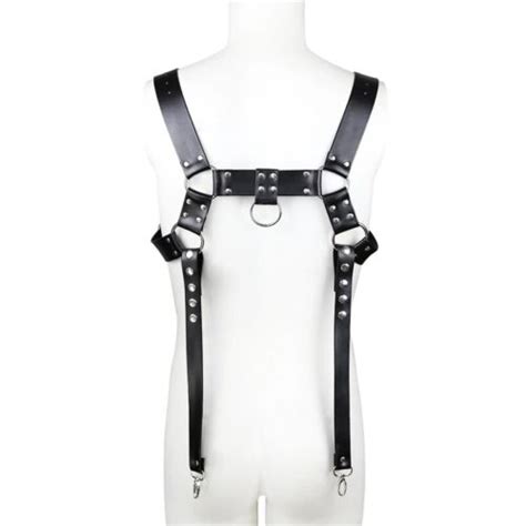 gay leather chest harness straps men punk gothic belts body suspenders clubwear ebay