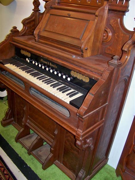 Lot Antique Walnut Mason And Hamlin Pump Organ