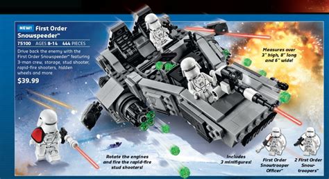 Lego Star Wars 75100 First Order Snowspeeder Minifigures Official