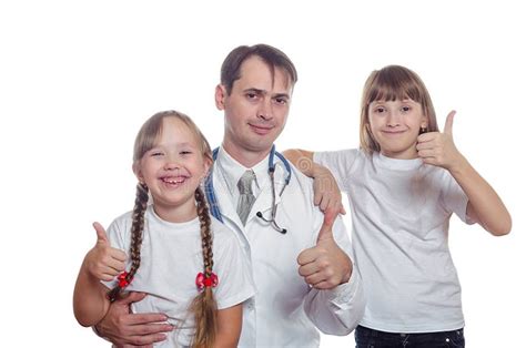 The Doctor With Children Shows A Class Stock Image Image Of Clinic