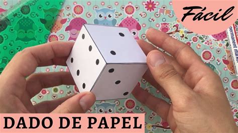Cómo hacer un DADO de PAPEL FÁCIL Manualidades Origami YouTube