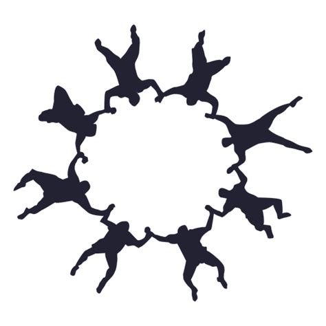 Group Skydiving Silhouette Transparent Png And Svg Vector File