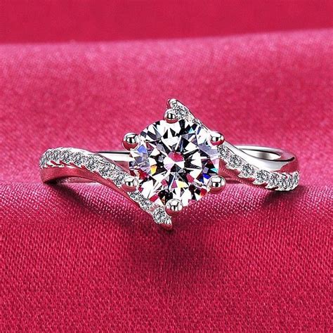 03 10 Carat Simulated Diamond Engagementweddingpromise Ring For