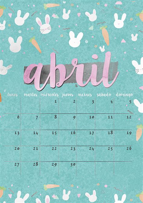 Milowcostblog Calendario Abril Imprimible Y Fondo Calendário Abril