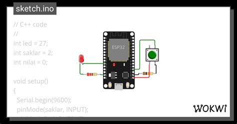 Led Pushbuttonesp32 Wokwi Esp32 Stm32 Arduino Simulator