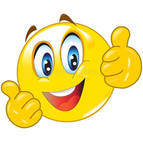 Smiley Face With Thumbs Up Stock Illustration Illustration Of Drawing