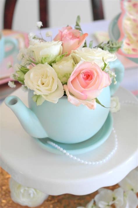 40 Memorable Tea Party For Bridal Shower Tea Party Centerpieces