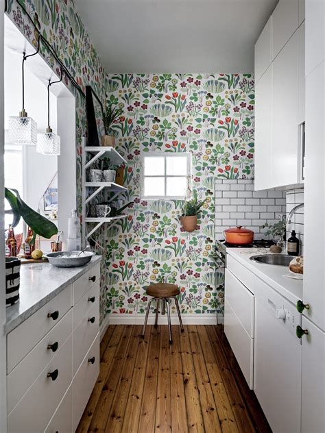 11 Ways To Add Wallpaper To Your Kitchen From A Little To A Lot Modern