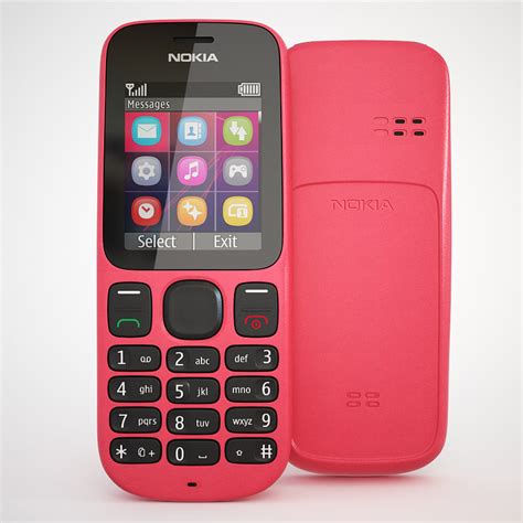 Photorealistic Nokia 100 Cellphone 3d Max