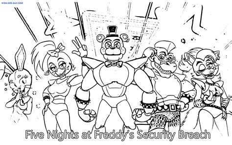 Fnaf Security Breach Coloring Pages Wonder Day — Coloring Pages For