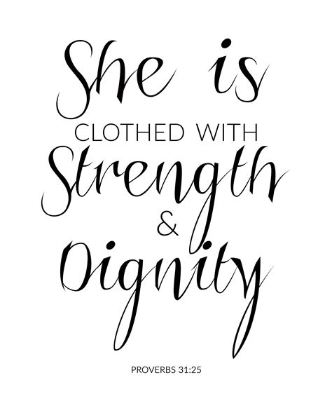 She Is Clothed With Strength And Dignity Printable Download Etsy