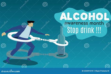 Vector Illustration Stop Drinking Alcohol Rules Stock Vector