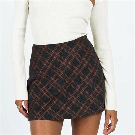 Fike Mini Skirt Charcoal Princesspolly Size Depop