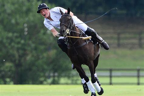 Prince Harry Manages To Stay Focused On Charity Polo Tournament As