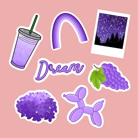 Free Printable Purple Aesthetic Stickers Png Wallpaper Aesthetic