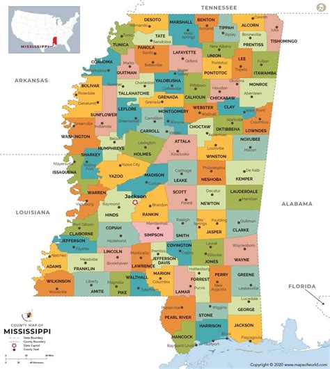 Map Of Mississippi Counties Map Of Zip Codes