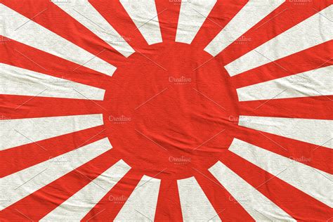 Old Japanese Imperial Flag High Quality Abstract Stock Photos