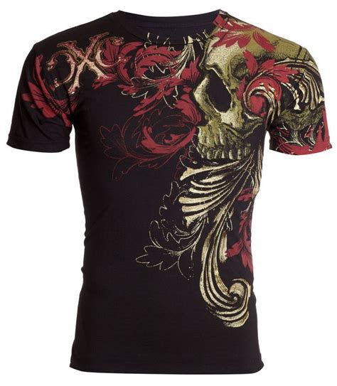 Xtreme Couture Affliction Mens T Shirt Telephus Skull Tattoo Biker Ufc