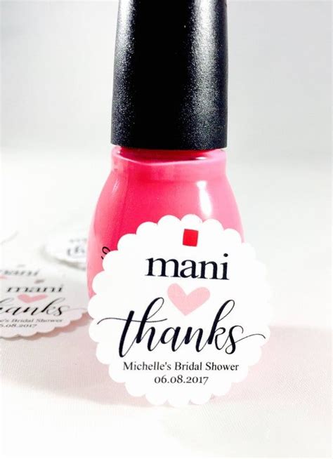 Mani Favor Tags Mani Thanks Nail Polish Gift Tags Thank You Etsy Baby Shower Parties Baby