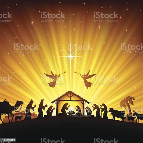 Christmas Nativity Scene Stock Illustration Download Image Now Istock