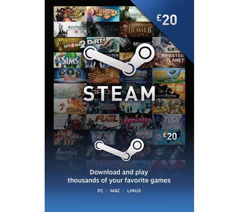 Steam 20 dollar gift card. Buy STEAM Wallet Card - £20 | Free Delivery | Currys