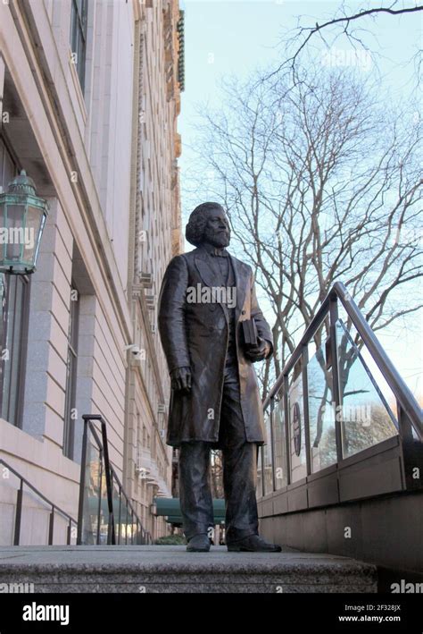 Frederick Douglass Statue On The Steps Of New York Historical Society