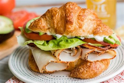 Turkey Blt Croissant Sandwich Culinary Hill