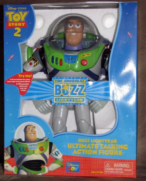 Vintage Talking Buzz Lightyear Action Figure Disney Pixar Toy Story 2