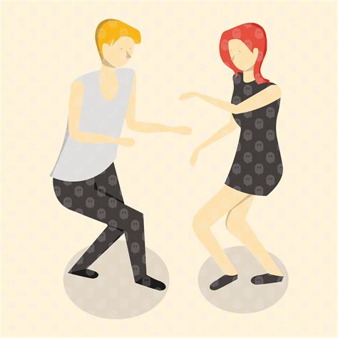 Archade | Two People Dancing Vector Drawings