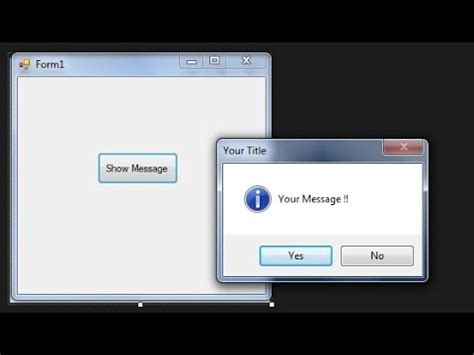 How To Create A Message Box In Windows Form Application In C Quick