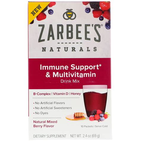 You need it for calcium absorption, immune function, and bone growth, but it isn't. Zarbee's, Immune Support & Multivitamin Drink Mix with B ...