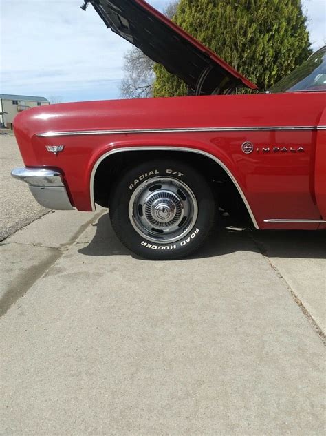 1966 Chevrolet Impala Convertible Red Rwd Manual Chrome For Sale