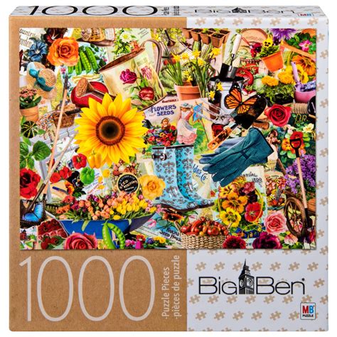 Big Ben 1000 Piece Adult Jigsaw Puzzle Garden Collage
