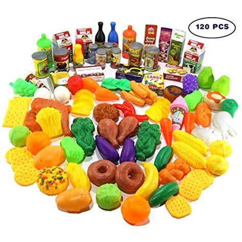 Play Food Set 120 Pcs Deluxe Pretend Food Set For Kids Educational