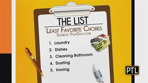 The List Least Favorite Chores Youtube