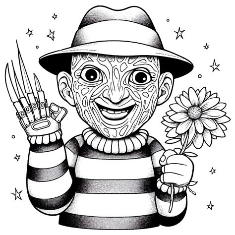 Happy Freddy Krueger Coloring Page Download Print Or Color Online